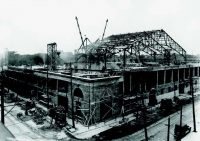 The Forum, Montreal, during construction, 1924. Completed in 159 days